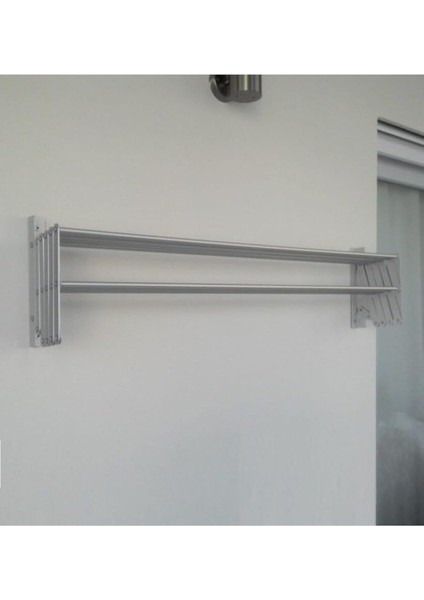 Çamaşır Balkon Kurutma Askısı Akordiyon Elbise Kurutmalık 70CM-9 Çubuk Alüminyum Duvar Montajlı indirimleri