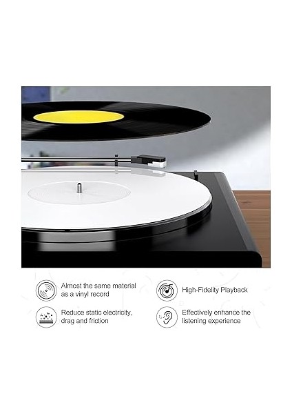 Standart 12 Döner Tabla Tabakları Için Akrilik Döner Tabla Matı, Akrilik Döner Tabla Için Slipmatlar - Statik ve Tozdan Kaynaklanan Gürültüyü ve Sesleri Azaltır, Plak Oynatıcı (1) fiyatları