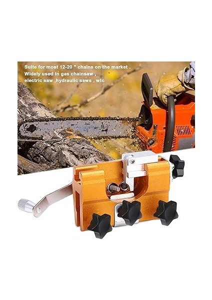 Testere Bileyici Jig, Hızlı Bileme Taşınabilir Testere Bileme Alet Seti, Her Türlü Zincirli Testereler ve Elektrikli Testereler Için Uygun fırsatları