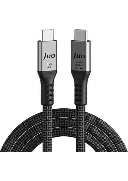 USB 4.0 240W 40GBPS Thunderbolt 4 8k 60Hz Usb-C Görüntü Aktarım ve Type-C Hızlı Şarj ve Data Kablosu 2 Metre indirimleri