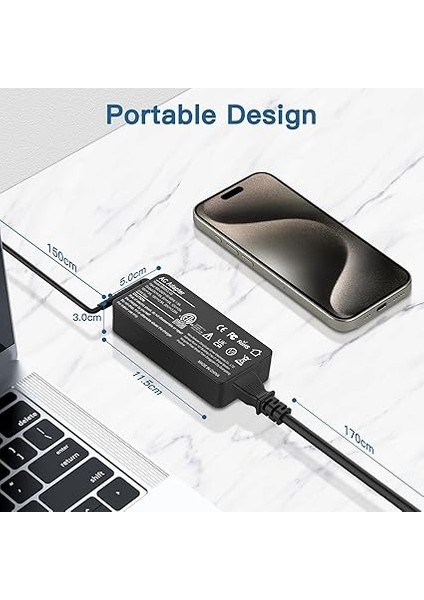 Thinkpad T14 T480 T480S T490 T490S, Lenovo Chromebook C330 S330, Lenovo Yoga, Dell Chromebook 3100, Latitude 5420, Acer Chromebook C Tipi Dizüstü Bilgisayarlar Için USB C 65W Şarj Cihazı modelleri