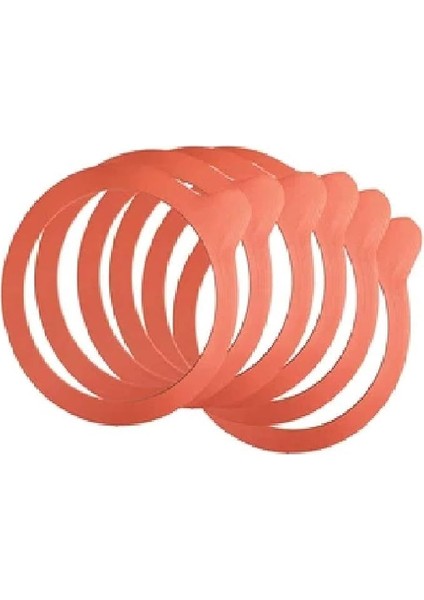 100 mm Kauçuk Contalar / Yüzükler (10'lu Set). Weck Modelleri 739 740 741 742 743 744 745 748'E Uyar. Kırmızı