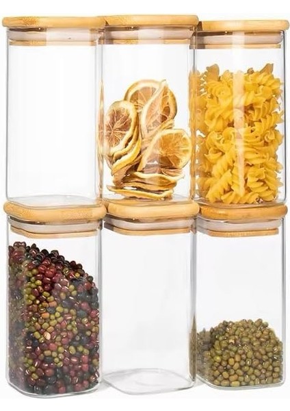 Home 2'li Vakum Kapaklı Borosilikat Cam Saklama Kabı Seti – Mini Boy, Hava Geçirmez, Gıda Saklama Için Ideal-Baharat,kahve,şeker-Mini Baharatlık (Bambu Kare, 150 Ml) fırsatları