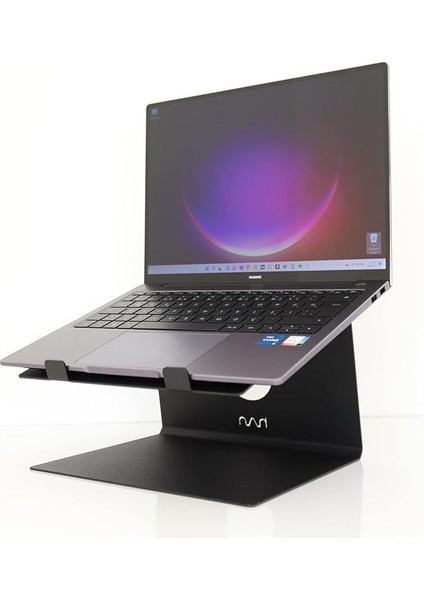 Metal Laptop Standı - Siyah - Laptop Yükseltici - Altlık - SLS1BL