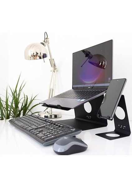Metal Laptop Standı - Siyah - Laptop Yükseltici - Altlık - SLS1BL indirimleri