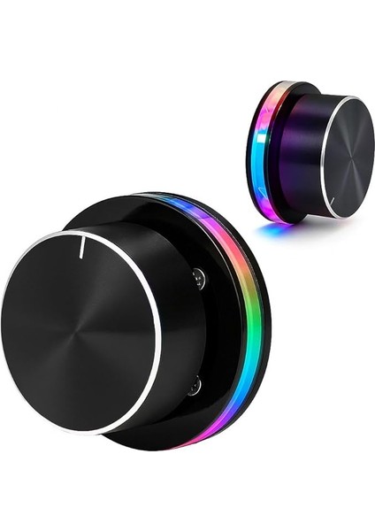 USB Ses Kontrol Düğmesi, Android System Pc Için Rgb Işığı ile Multimedya Tip C Harici Ortam Ayarlama Denetleyicisi Takın ve Oynatın USB To Type-C Kablolu Gc-91