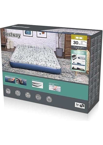 67836 Pompalı Çift Kişilik Şişme Yatak modelleri