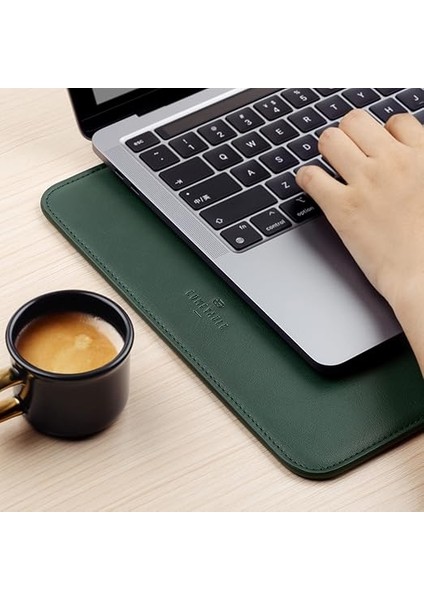 Laptop Kılıfı 15 Inç MacBook Air 15" M3 2024 A3114 &amp; M2 2023 A2941 ile Tam Uyumlu, Suni Deri Kılıf Kılıf, Yeşil fırsatları