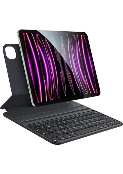 iPad Pro 11 ile Uyumlu (2018-2020 - 2021-2022) Case Magic Keyboard Folio Utra Slim Klavyeli Tablet Kılıfı KB23 (Ipad Pro 11 - KB23)