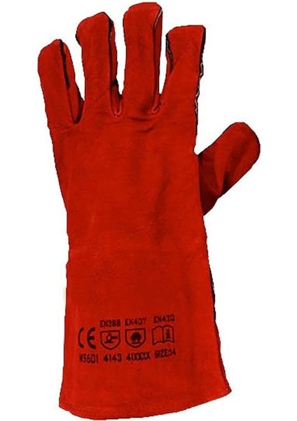 Kaynak Eldiveni Deri Kaynakçı Koruyucu Eldiveni Kırmızı No:9 (1 Çift) modelleri