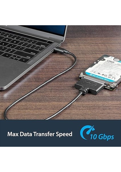 Com USB C Sata Adaptör Kablosu 2,5 Inç Ssd/hdd Için - USB 3.1 (10GBIT/S) - Thunderbolt 3 Uyumlu - Sata I/ıı/ııı (USB31CSAT3CB) fırsatları