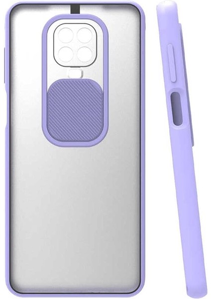 Xiaomi Redmi Note 9s Kılıf Silikon Kamera Korumalı Kapak Lila