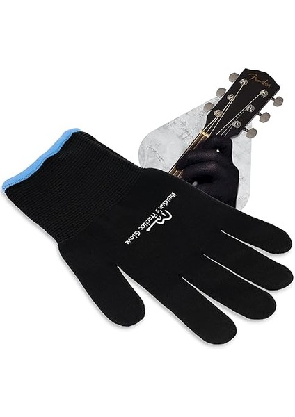 Practice Glove Müzisyenler Uygulama Eldiveni - 1 Eldiven - Parmak ve El Sorunları (Medium, Siyah)