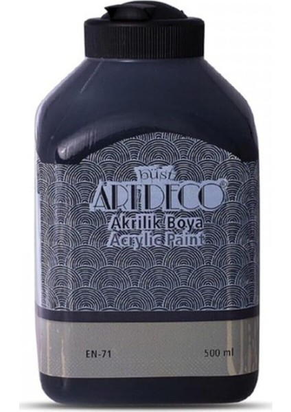 Akrilik Boya, 500ML, Siyah 3618