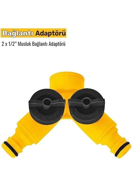 2 Çıkışlı Musluk Bağlantı Adaptörü, Dış Mekan Koşullarına Dayanıklı, Aynı Anda Iki Hortumu Bağlama, Bahçe Sulama, Çim ve Bitki Bakımı, Araç Yıkama, Dış Mekan Temizlik Işleri modelleri