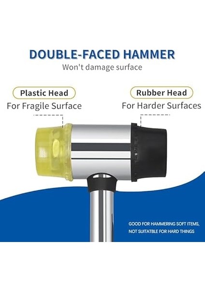 Kauçuk Çekiç, 25MM Küçük Kauçuk Çekiç, Takı Deri El Sanatları Ahşap Işleri Için Ergonomik Şekilli Kaymayı Önleyici Saplı Yumuşak Çekiç fırsatları