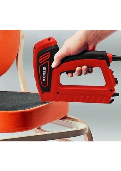 KBZ200 8-16MM Zımba ve 15-16MM Profesyonel Çivi Çakma Makinesi + 3000 Adet Yedek Zımba ve Çivi, Kırmızı/siyah fırsatları