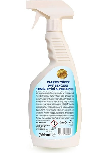 Plastik Yüzey Pvc Pencere Temizleyici Parlatıcı 500 ml Pvc Plastic Cleaner fiyatları