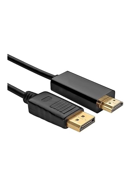 1843 1.8 Metre Displayport To HDMI Çevirici Dönüştürücü Adaptör Kablosu 24 Ayar Altın Kaplama Giriş Uçları Yüksek Kaliteli fiyatları