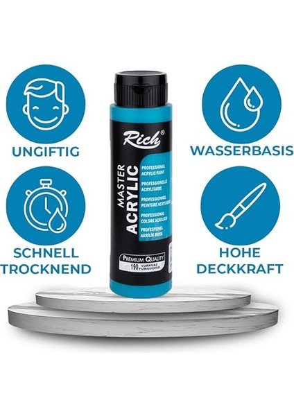Master Akrilik Boya Turkuaz 500CC modelleri
