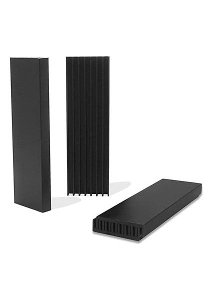 4 Adet Alüminyum Soğutucu Pc Soğutma Kanatları Soğutucu Seti Termal Yapışkan Bantlı 70 mm x 22 mm x 6 Mm, Siyah fiyatları