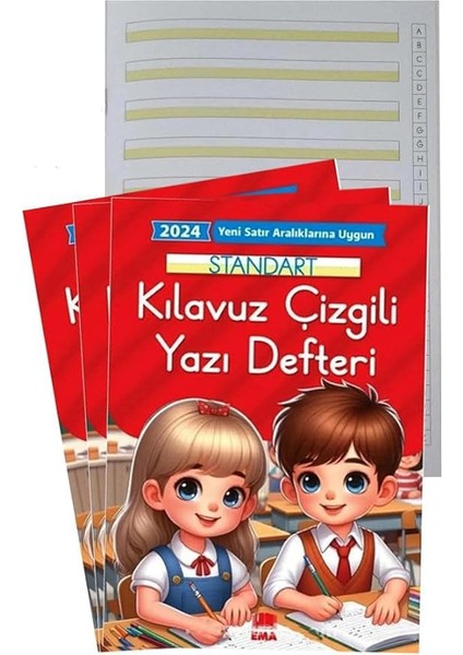 Yeni Müfradat Güzel Yazı Defteri Orta Boy 16.5X24 24 Yaprak 3 Adet Standart Kılavuz Çizgili Yazı Defteri Satır Aralıklarına Uygun
