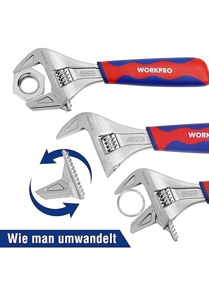 2'si 1 Arada Ayarlanabilir Ingiliz Anahtarı ve Boru Anahtarı, Krom Vanadyum Çelik, Kauçuk Saplı, 200 mm Uzunluk (Maks. 42 mm Ağız Genişliği) fırsatları