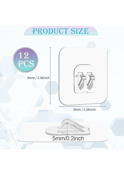 Home 10’lu Güçlü Kendinden Yapışkanlı Kancalar – Su Geçirmez Şeffaf Askı, Duş ve Köşe Rafı Tutucu Yapışkan Askı Seti, Delmeden Montaj Için Pratik Çözüm-Delme Gerektirmez fırsatları