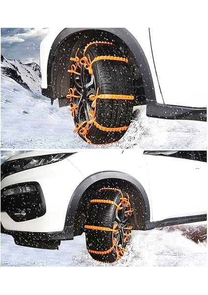 Yeni Nesil Pratik Kar Zinciri Lastik Zinciri 8'li Tekrar Kullanıma Uygun Pratik Tak Çıkar fiyatları