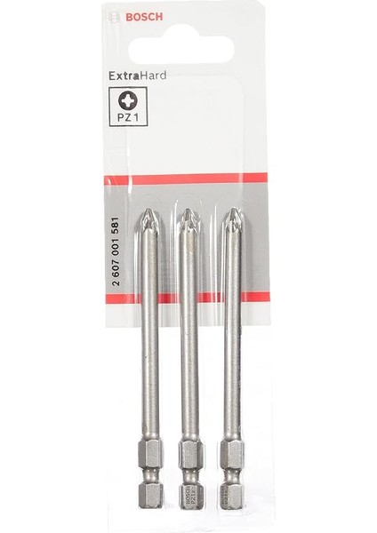 Professional Vidalama Ucu, Gri, 3 Adet