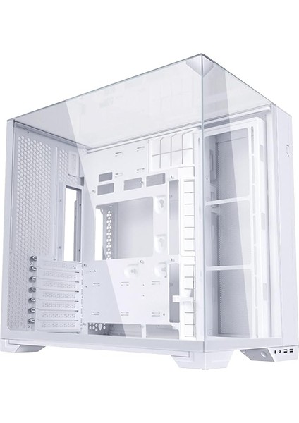 Li O11 Vision Compact Atx Mid-Tower Oyun Pc Kasası - Alüminyum ve Temperli Cam Beyaz Pc Kasası
