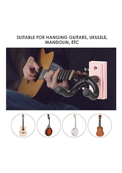 Gitar Montaj Askı Kancası Gitar Duvar Kancası Askı Katı Sağlam Siyah Metal Tutucu Askı Tüm Boyut Akustik Elektrik Bas Gitarlar Için Çok Fonksiyonlu Askı indirimleri