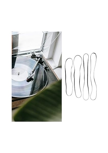 1 Takım Vinyl Plak Çalar Kaydedici Kayış Seti Yedek Kayışları Dönme Işlevi Için Uygun Gürültüyü Azaltır ve Dönmeyi Kolaylaştırır 4 Adet modelleri