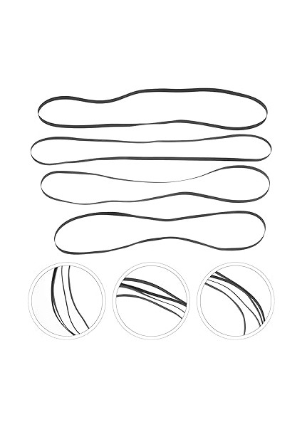 1 Takım Vinyl Plak Çalar Kaydedici Kayış Seti Yedek Kayışları Dönme Işlevi Için Uygun Gürültüyü Azaltır ve Dönmeyi Kolaylaştırır 4 Adet fırsatları