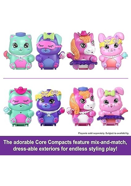 Pocket™ Tavşancığın Çay Partisi Mini Oyun Seti Polly Pocket Tavşancığın Çay Partisi Mini Oyun Seti, 1 Mikro Bebek ve Evcil Tavşanlar, Stil Aksesuarlarının Yer Aldığı Seyahat Oyuncağı JCR40 modelleri