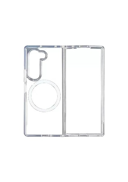 Samsung Galaxy Z Fold 7 Kılıf M-Safe Şarj Özellikli Şeffaf Sert Silikon Kapak Emb fiyatları