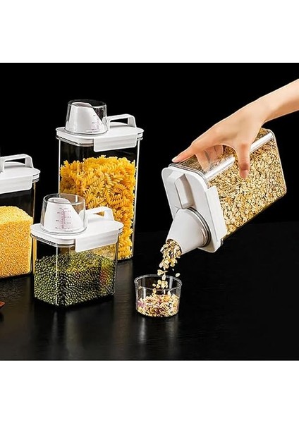 Home Mika Sızdırmaz Ölçekli Deterjan ve Kuru Bakliyat Saklama Kabı, Çok Amaçlı, Gıda Güvenliği ve Hijyen Için Ideal, Mutfak ve Çamaşır Odası Düzenleyici (1800 Ml) fırsatları