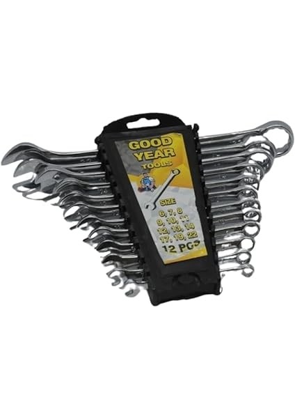 Year Anahtar Takımı 12'li Set, Çatal Halkalı Anahtar Seti, 12 Parçalı, Krom Vanadyum Çelik modelleri