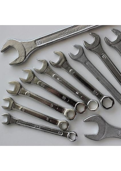Year Anahtar Takımı 12'li Set, Çatal Halkalı Anahtar Seti, 12 Parçalı, Krom Vanadyum Çelik fırsatları