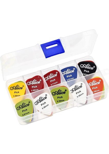 Gitar Seçtikleri, 30 Adet Kalp Şeklinde Gitar Penaları Akustik, Elektrik, Bas Gitar Için 0,58 Mm, 0,71 Mm, 0,81 Mm, 1,2 Mm, 1,5 mm (Rastgele Renkler) Dahil