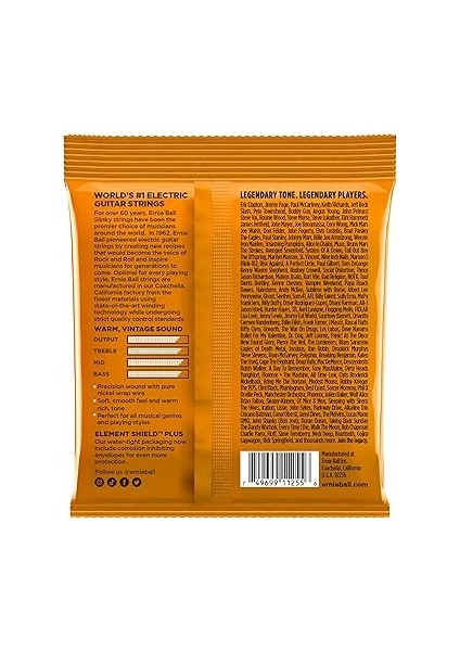 Ball Hybrid Slinky Klasik Rock 'n' Roll Elektro Gitar Telleri, Saf Nikel Yara, 3'lü Ölçü 9-46 fiyatları