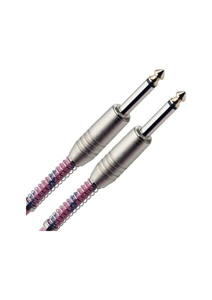 Yüksek Kaliteli Vintage Tüvit Pembe Enstrüman Kablosu - 6 Metre - 2x 6,3 mm Jak - Gitar Kablosu - Jack Kablosu fiyatları