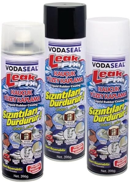 Leak Fix Sprey Kauçuk Kaplama, Şeffaf 400 gr fırsatları