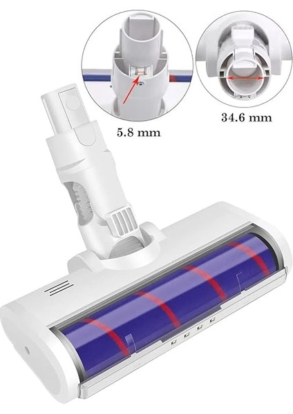 Dream E K10/G10/1C/G9 Için LED Işıklı Islak Kuru Turbo Süpürge Başlığı Elektrikli Fırça Başlık fırsatları