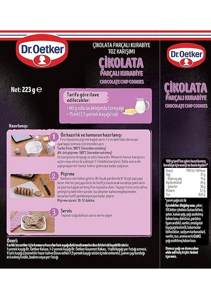 Oetker Çikolata Parçalı Kurabiye fiyatları