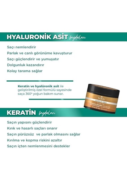 2'li Vegan Tuzsuz Şampuan &amp; Saç Bakım Maskesi 250ML, Hyaluronik Asit, Keratin, Kolajen ve Biotin Içerikli Besleyici, Onarıcı 2'li Saç Bakım Seti modelleri