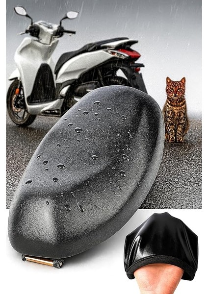 Caro (892) Motosiklet Deri Sele Kılıfı Örtüsü Brandası Vespa Primavera 150 ile Uyumlu