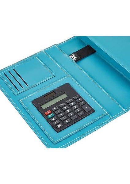 5159 Ajanda Tarihsiz Çizgili 14X20 Cm. Ajanda/defter Hesap Makineli Suni Deri Organizer, Turkuaz fırsatları