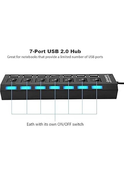 4874 7 Port USB 2.0 Swith Çoklayıcı fiyatları