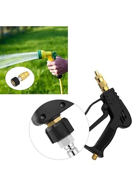 Yüksek Basınçlı Yıkama Adaptörü Hızlı Bağlantı Kesme Kiti M22 Erkek ve Dişi Dişli 3/8 "hızlı Bağlantı Adaptörü indirimleri